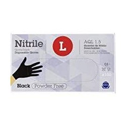 Guantes de Látex L Negros | Protección y Higiene