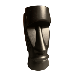 Tiki Glass Easter Island Black Plastic15oz