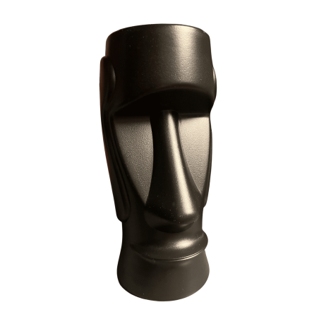 Vaso Tiki Isla de Pascua Negro | Estilo Polinesio