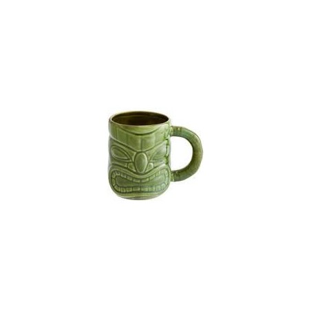 Angry Green Tiki Mug 15oz Ceramic