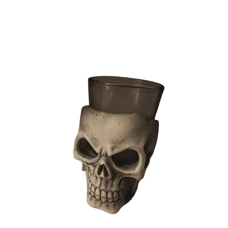 Tiki Shot Glass Tall Skull