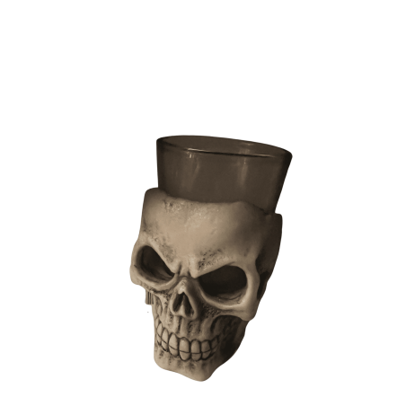 Tiki Shot Glass Tall Skull