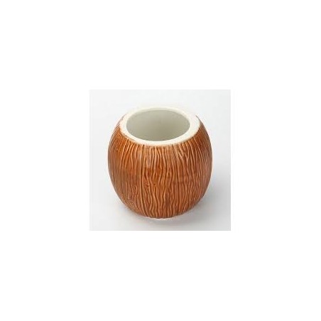 Coconut Tiki Mug 12oz | Realistic Coconut Ceramic Glass