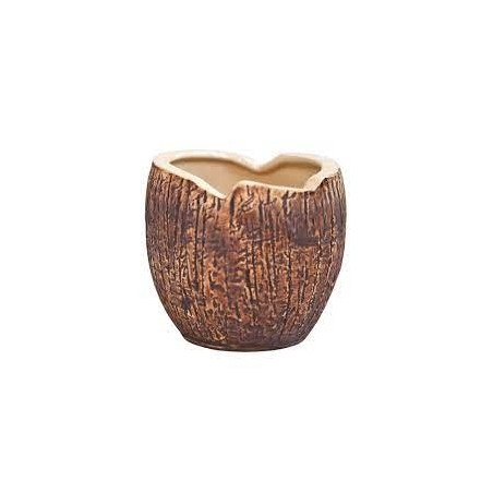 19oz Coconut Tiki Mug | Large Ceramic Coconut Glass