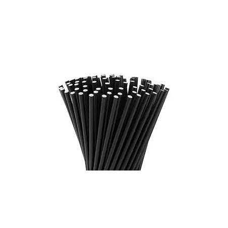 Black PLA Straws 6x200 – Biodegradable