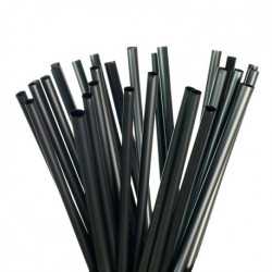 Pailles PLA Noires 6x150| Écologiques