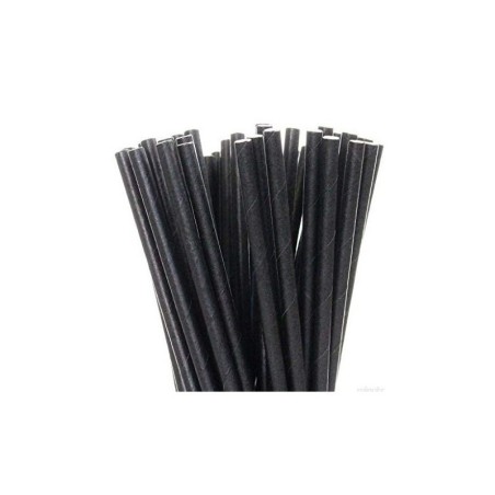 Black Paper Straws 6x200