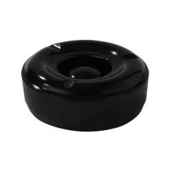 Black Melamine Ashtray 11x5cm | Modern Design