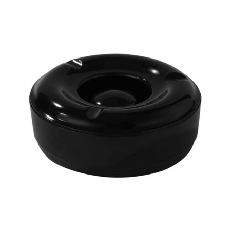 Cendrier en Mélaminé Noir 11x5cm | Design Moderne
