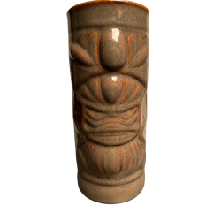 Tiki Glass Ceramic Brown 25oz