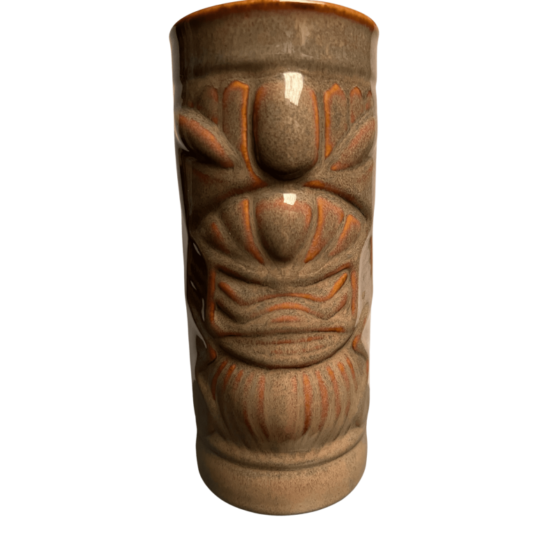 Tiki Glass Ceramic Brown 25oz