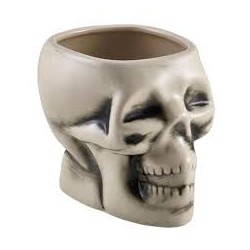 Tiki Glass Skull White 27oz