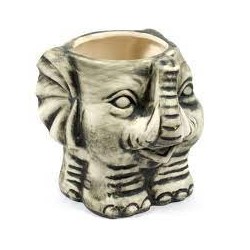Tiki Mug Elephant Grey Malt 12oz | Jarra Cerámica Elefante