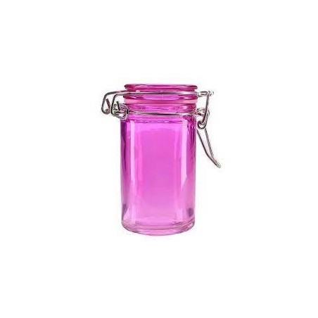 Jar Glass Hermetic Yellow, Green and Pink 7cl