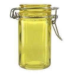 Jar Glass Hermetic Yellow, Green and Pink 7cl