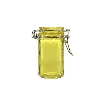 Jar Glass Hermetic Yellow, Green and Pink 7cl