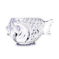 Wave Fish Glass Sculpture Luxury Centerpiece