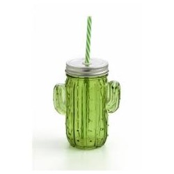 Jason Tumbler + Straw + Lid Green Cactus 14cm