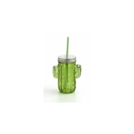 Vaso Cactus con Pajita 14cm