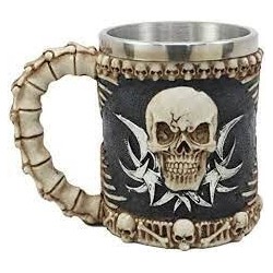 Tiki Mug Skull Ebros Evil 11oz | Vaso Calavera Cerámica Gótica