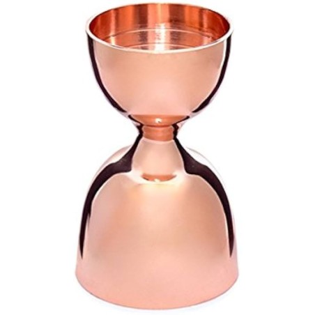 El jigger de estilo británico en cobre combina un diseño atemporal con la máxima precisión. Con medidas de 30ml y 60ml, es perf