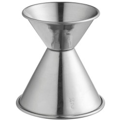 Jigger Medidor Plata 52ml | Acero Inox 1oz/2oz