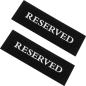 Reserved Signs Plastic Black