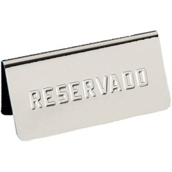 Cartel Reservado – Acero Inoxidable
