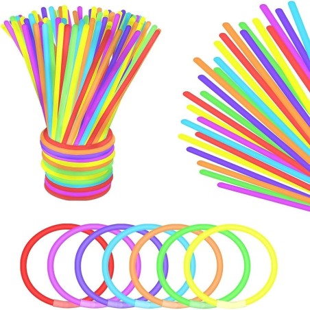 Pulseras Luminosas 8” | Glow Bracelets Fiesta