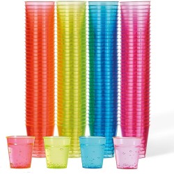 Shot Glasses For Trays (Green, Pink, Blue & Transparent)