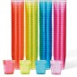 Shot Glasses For Trays (Green, Pink, Blue & Transparent)