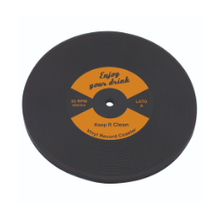 Lp Disc Drink Coaster Orange Label