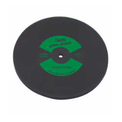 Lp Disc Drink Coaster Green Label