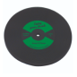 Lp Disc Drink Coaster Green Label