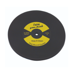 Posavasos Disco de Vinilo Etiqueta Amarilla | Estilo Retro LP