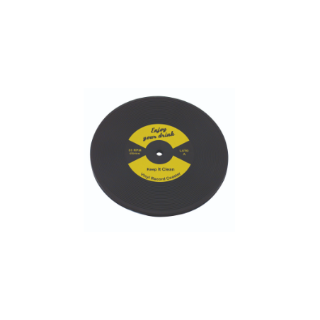 Posavasos Disco de Vinilo Etiqueta Amarilla | Estilo Retro LP