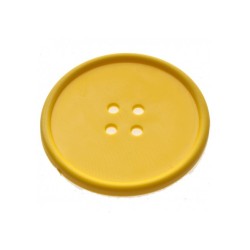 Button Drink Coaster Yellow