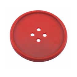 Button Drink Coaster Red