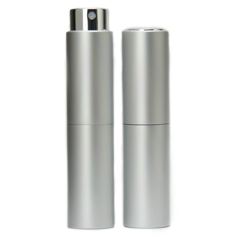 Botella con Tapa Spray Plateada