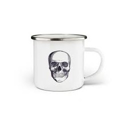 Taza Blanca Calavera 35cl – Estilo y personalidad