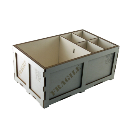 Shipping Box Bar Caddy Beech | Industrial Style