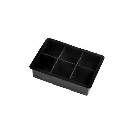 Molde Hielo Cuadrado Negro | Cubos Silicona Cócteles