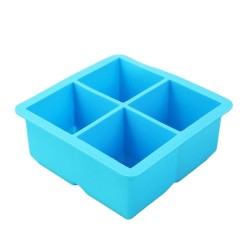 Molde Hielo Cuadrado Azul | Cubitos Perfectos Silicona