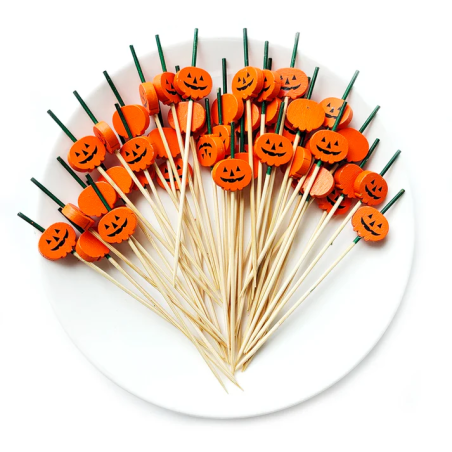 Halloween Disposable Bamboo Pumpkin 100pcs