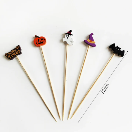 Palillos Bambú Calavera Halloween 100uds