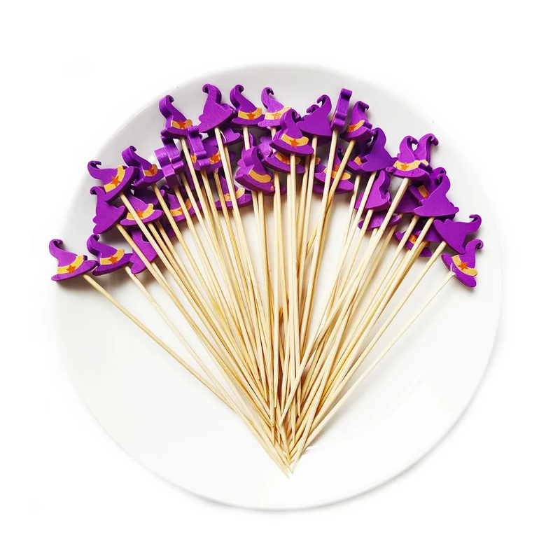 Pics en Bambou Chapeau de Sorcière (100pcs) Pics en Bambou Chapeau de Sorcière (100pcs)