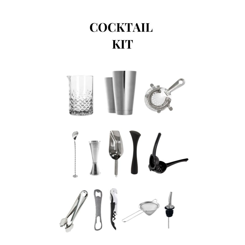Cocktail Kit de Iniciación – Todo lo Esencial para Mixología Profesional