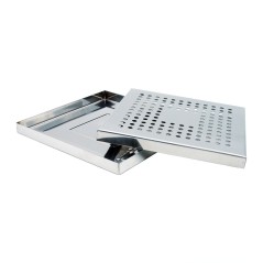 Tapis Jigger Carré Inox Miroir 50x50mm | Bar