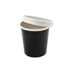 Tarrinas Sopa Negras 480 ml con Tapas | Envases Delivery