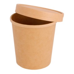 Tarrinas Kraft 480 ml + Tapas García de Pou | Envases Delivery